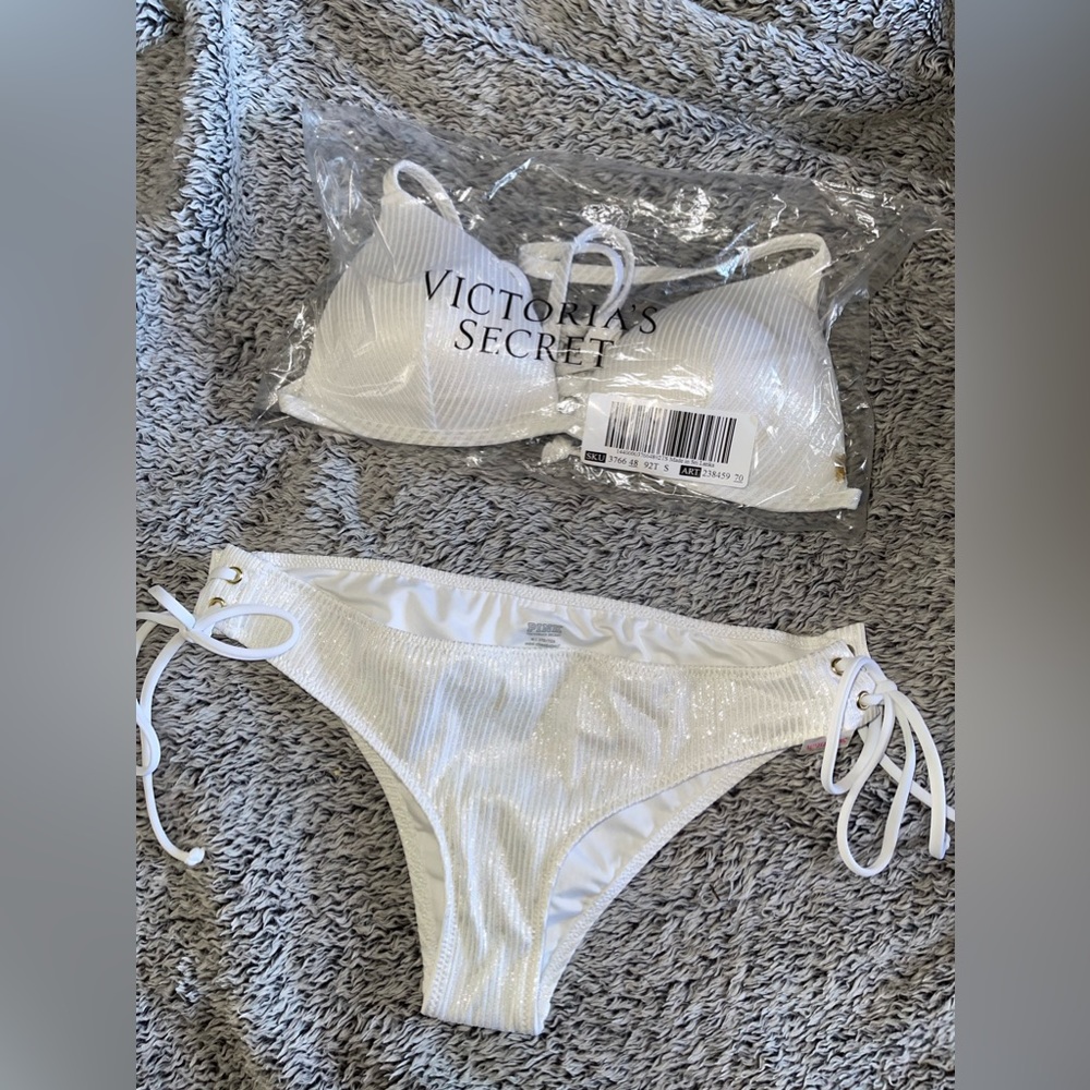 Victoria’s Secret White Sparkly Bikini